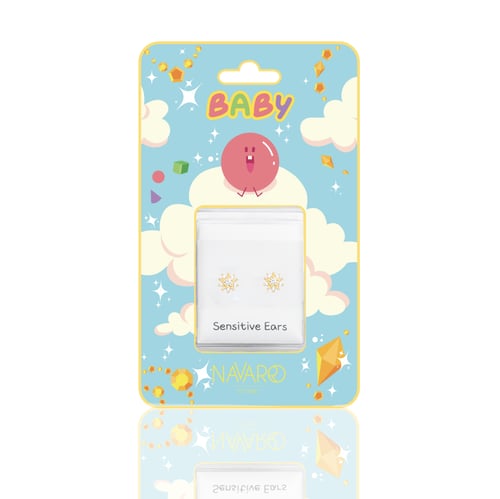 أقراط ستار فلور Star Flower الذهبية الطبية