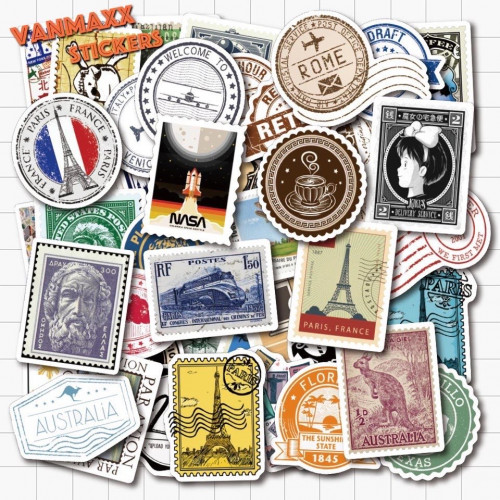 استكرات طوابع بريدية (50 استكر)