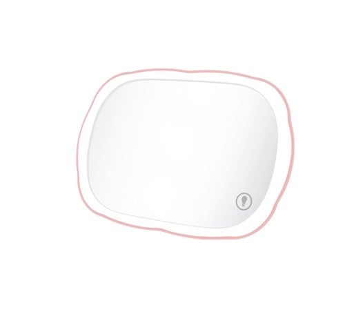 مرآة واقية من الشمس للسيارة مع مصابيح LED