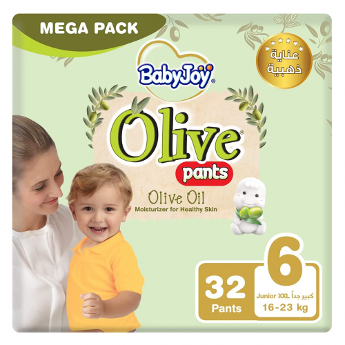 بيبى جوى شورت أطفال بزيت الزيتون مقاس 6 32 قطعة