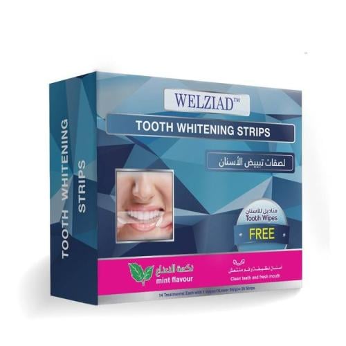 ويلزياد لصقات تبيض الاسنان بنكهة النعناع 28 شريط