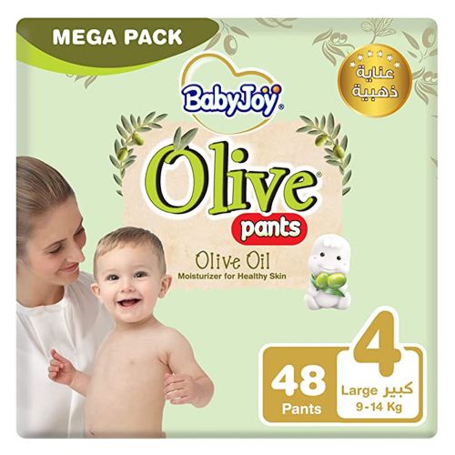 بيبى جوى شورت أطفال بزيت الزيتون مقاس 4 48 قطعة