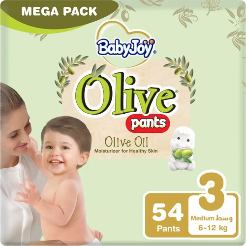 بيبى جوى شورت أطفال بزيت الزيتون مقاس 3 54 قطعة