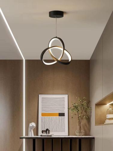 اضاءة تعليق مودرن لون اسود25*25سم
