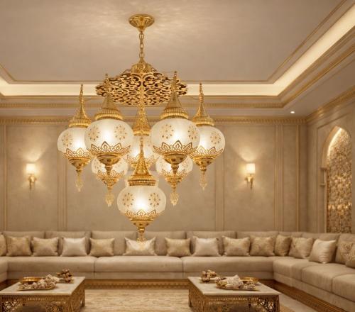 اضاءه مغربي بتصميم مميز 7لمبات
