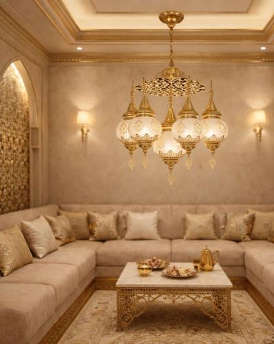 اضاءه مغربي بتصميم مميز 5 لمبات