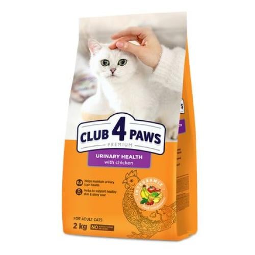 طعام جاف للقطط لصحة المسالك البوليه CLUB 4 PAWS