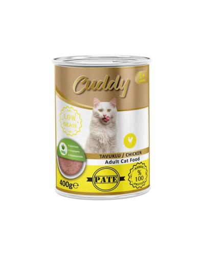 معلبات قطط بالغه باتيه دجاج 400 غرام cuddy