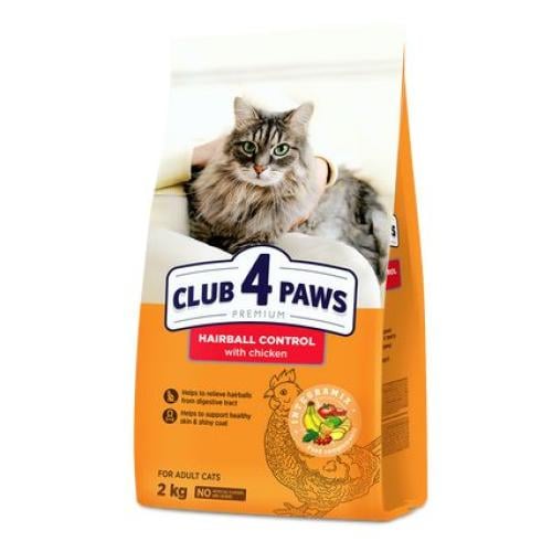 طعام جاف للقطط البالغة للتحكم بكرات الشعر CLUB 4 P...