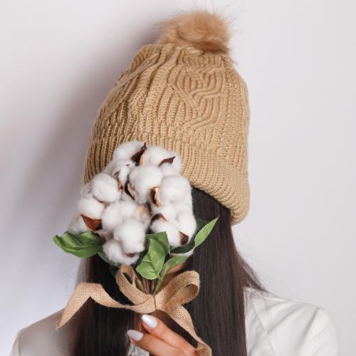قبعه شتوية محبوكه