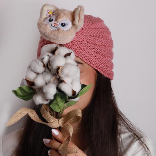 قبعه شتوية محبوكه لينا بيل