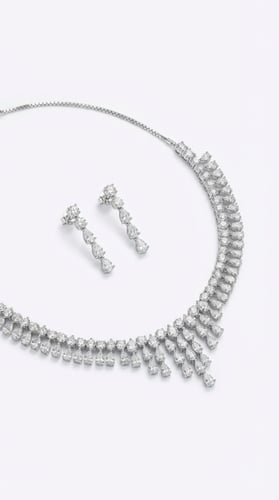 طقم زركون عصري بتصميم أنيق ولمعة فاخرة