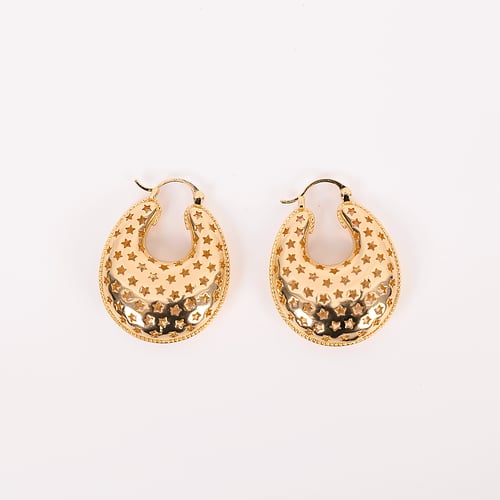 حلق دائري مخرم بنمط نجوم من البارو