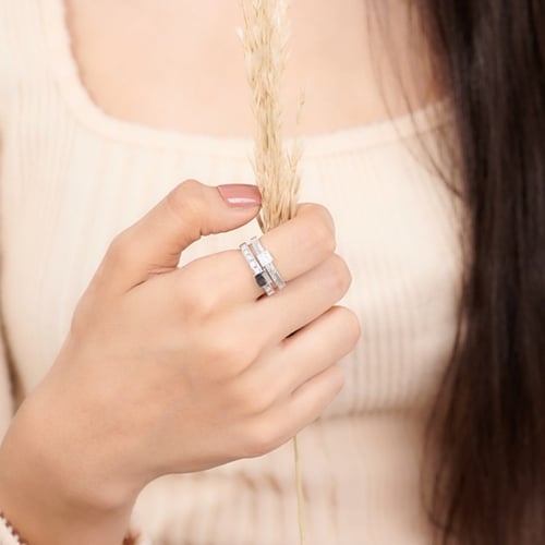 خاتم اوفيشال كريستال وزركون فري سايز