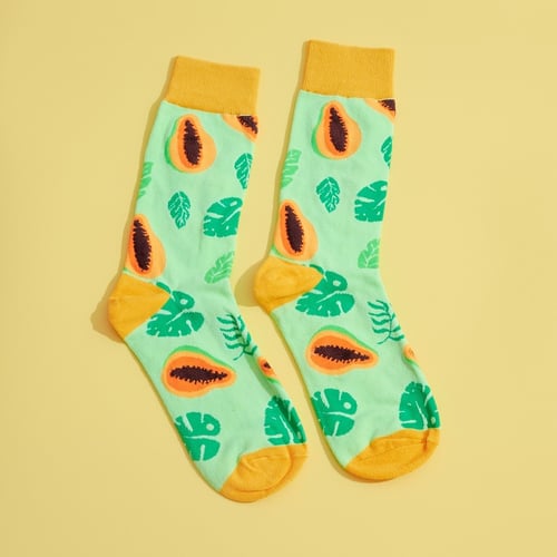 جوارب نسائي لطيفه بطول الكاحل متعددة الألوان