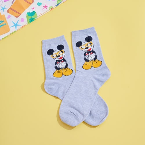 جوارب قطنيه نسائي برسمات كرتونيه