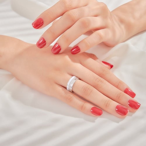 خاتم انيق عريض ملون