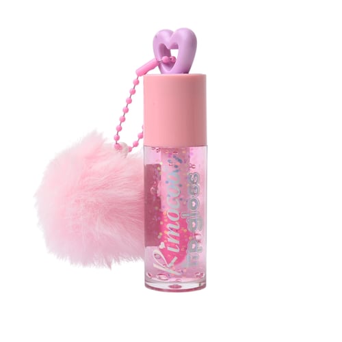 ملمع شفاه ملون ثابت مع تعليقة فرو -RIMOCOO LIP GLO...