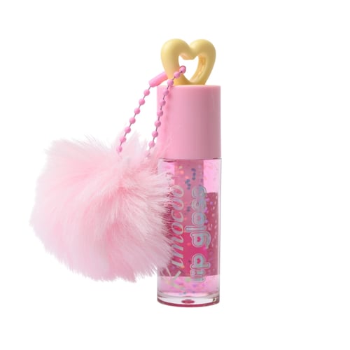 ملمع شفاه ملون ثابت مع تعليقة فرو -RIMOCOO LIP GLO...