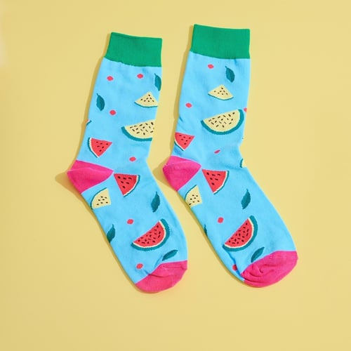 جوارب نسائي لطيفه بطول الكاحل متعددة الألوان