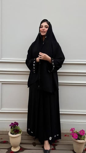 عبايه خرز ورد ترتر