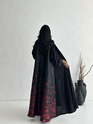 عباية زهور من الخلف
