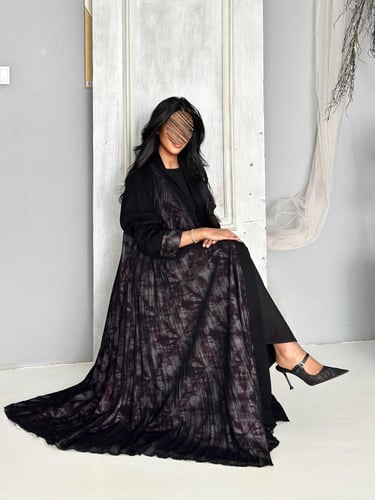 عبايه شيفون كسرات