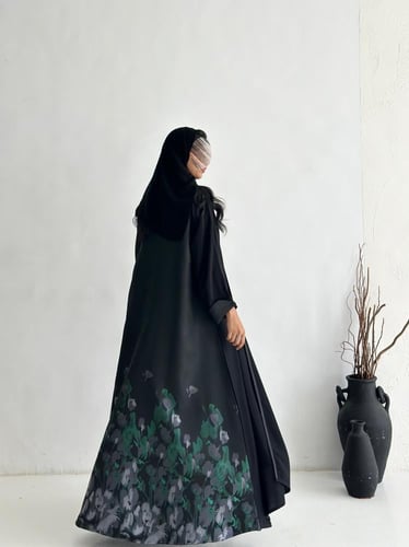 عباية زهور من الخلف