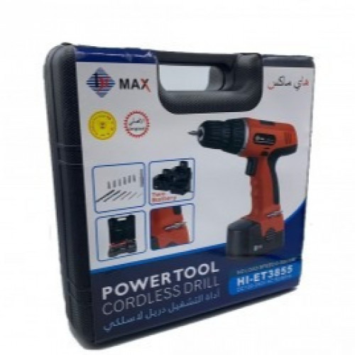 دريل بطاريه 18 فولت مع بطاريه اضافيه هاى ماكس مودي...