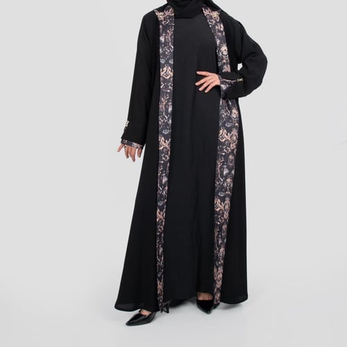 عباية لف أنيقة مصنوعة من قماش الكريب