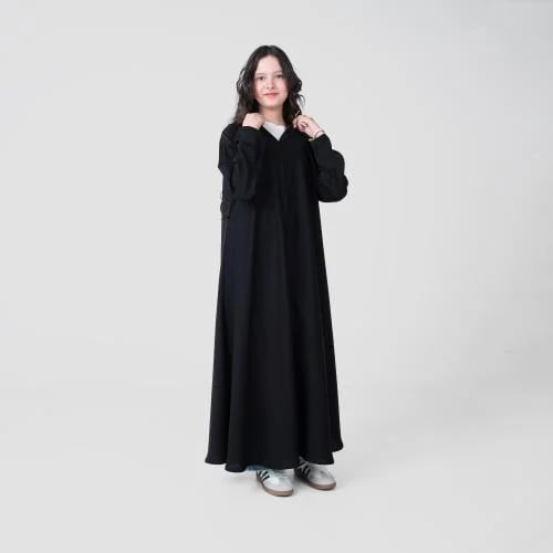 عباية بناتي سادة ناعمة من الحرير