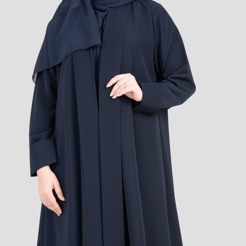 عباية لف من الكريب كحلي