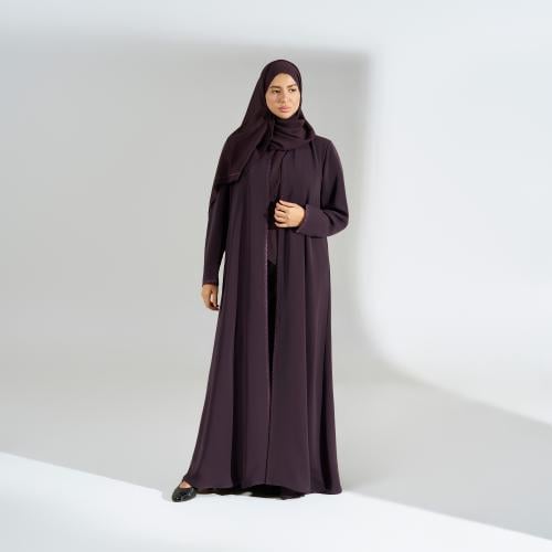 عباية لف ملونة بتطريز ناعم