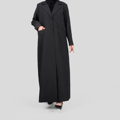 عباية بليزر أنيقة باللون الأسود