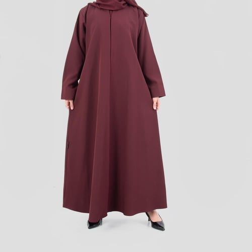 عباية ملونه من قماش الكريب باربي