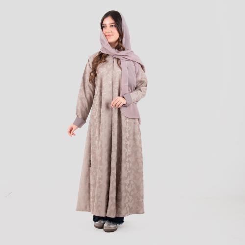 عباية بناتي مشجر باللون البيج