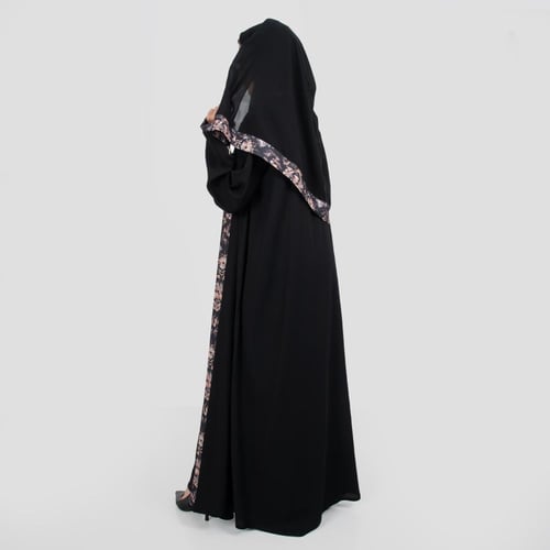 عباية لف أنيقة مصنوعة من قماش الكريب