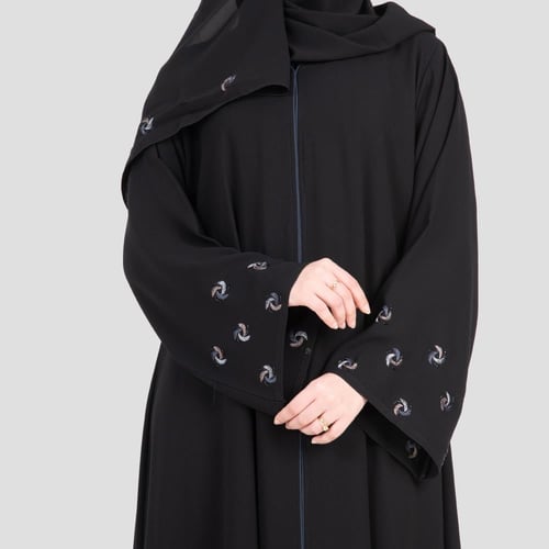 عباية كلوش من قماش الكريب الفاخر