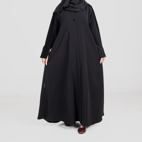 عباية شتوية فاخرة من قماش الكريب الباربي