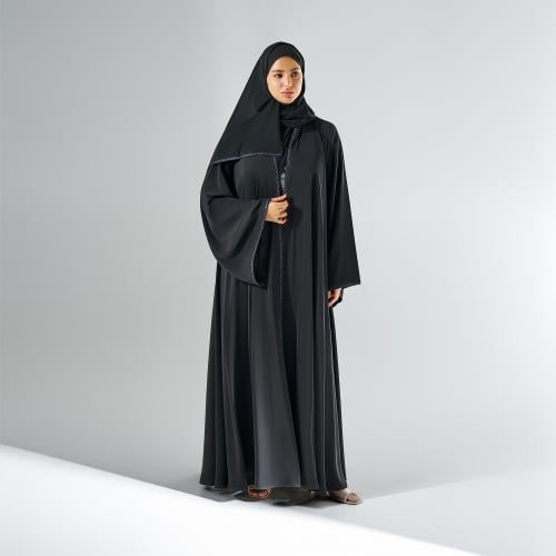 عباية دبل كلوش لف ناعمة من الحرير