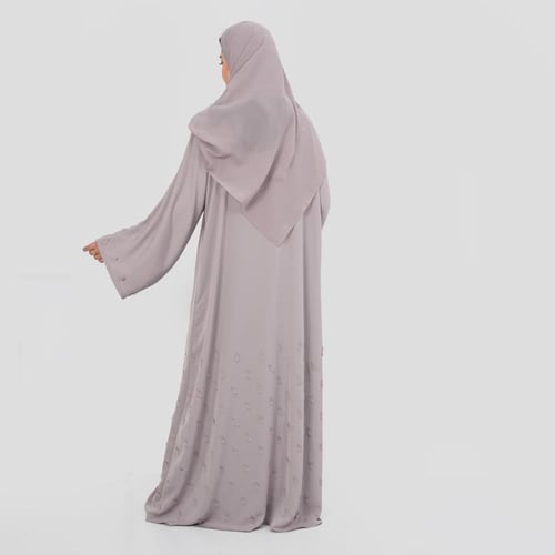 عباية لف ناعمة مزينة بدانتيل على الاطراف