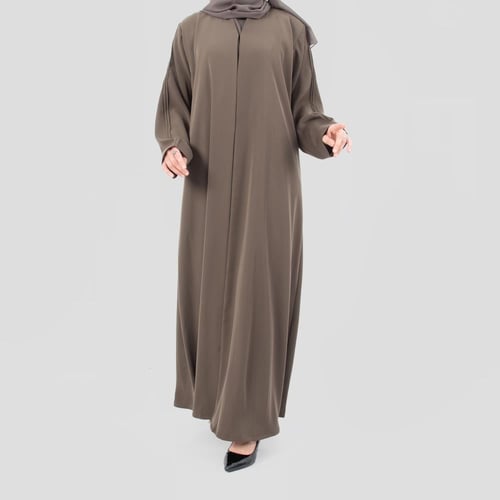 عباية ملونه من قماش الكريب باربي