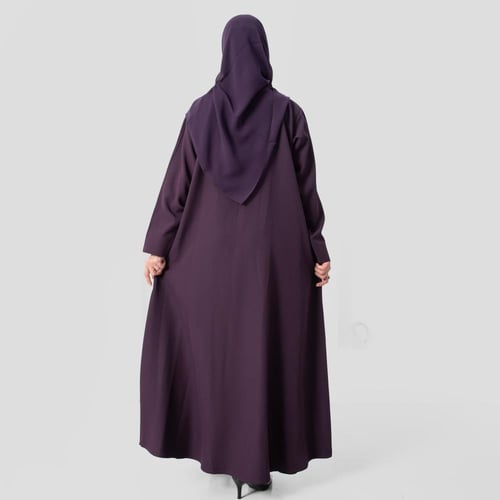 عباية ملونه من قماش الكريب باربي