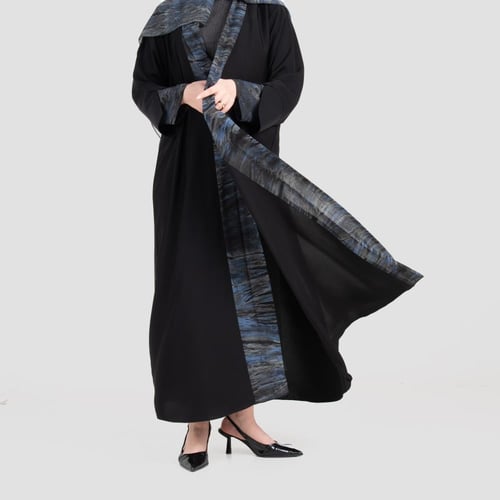 عباية لف من الحرير بلاك دايموند