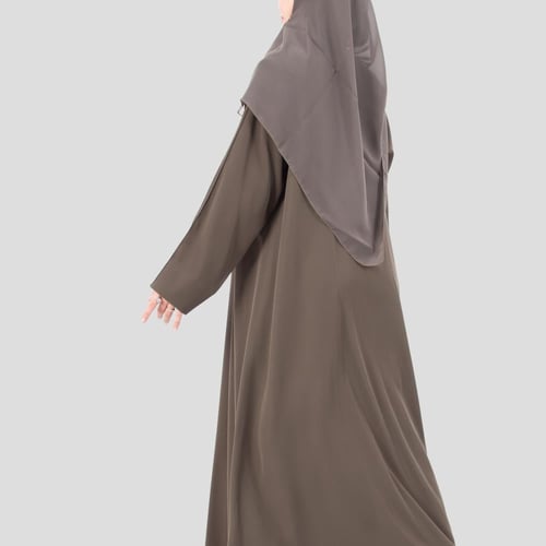 عباية ملونه من قماش الكريب باربي
