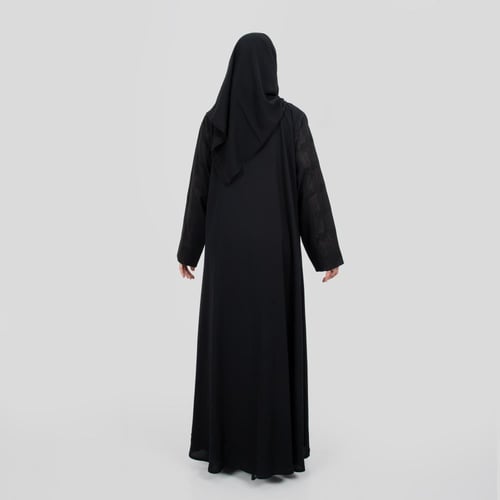 عباية كلوش قماش مشجر الكم دبل