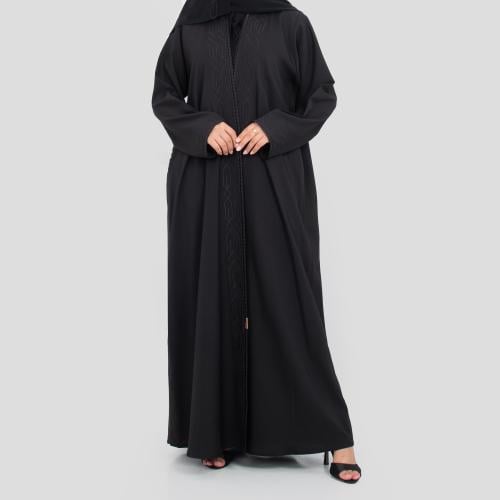 عباية لف أنيقة من قماش الكريب