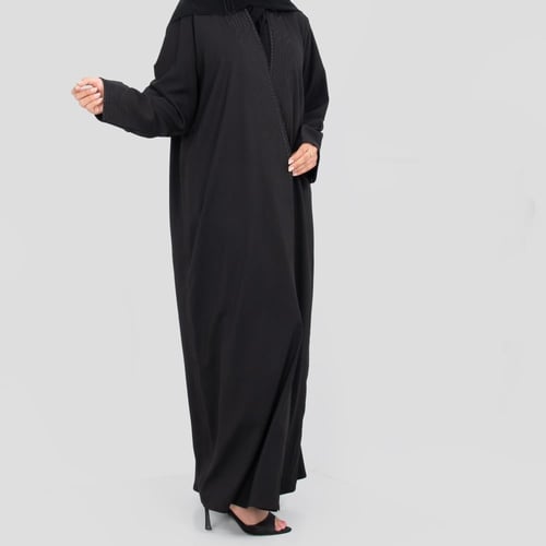 عباية لف أنيقة من قماش الكريب