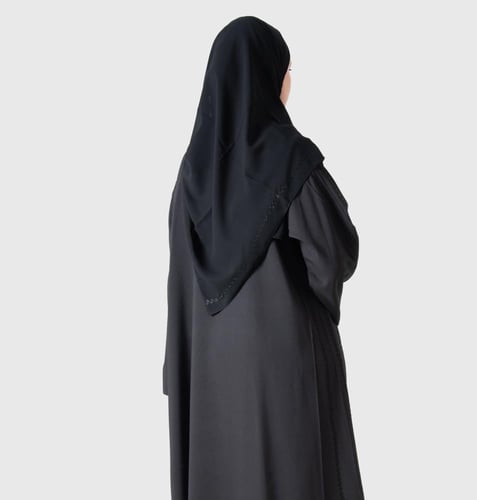 عباية لف من قماش الكريب الفاخر