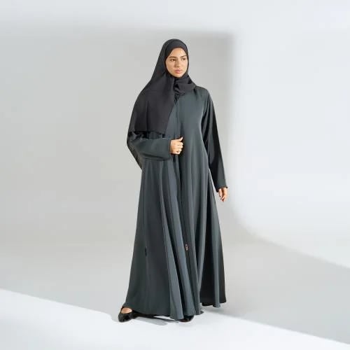 عباية كلوش ملونة ناعمة من الحرير